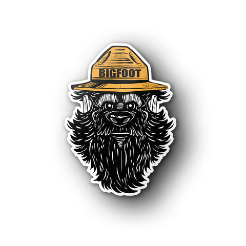 Park Ranger Bigfoot Sticker